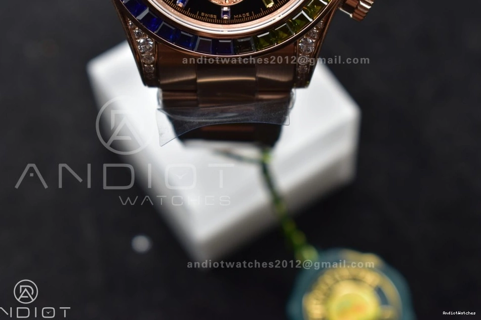 Rainbow Daytona Bracelet Black ZF Best Diamonds 1:1 116595RBOW Edition Durable on SH 776 RG Dial 1004